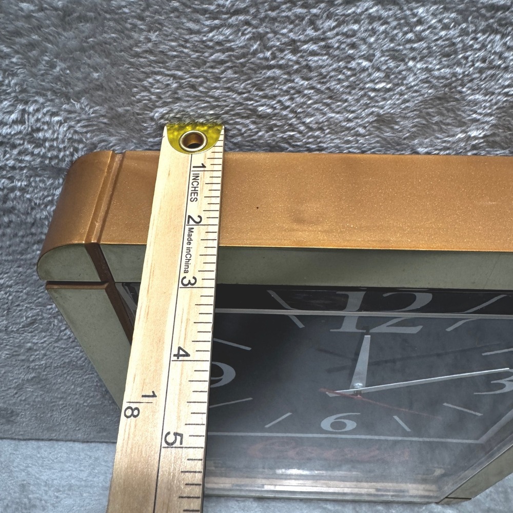 Vintage Coors Extra Gold Beer Wall Clock Gold Frame Black Face Tested Works - Picture 6 of 8